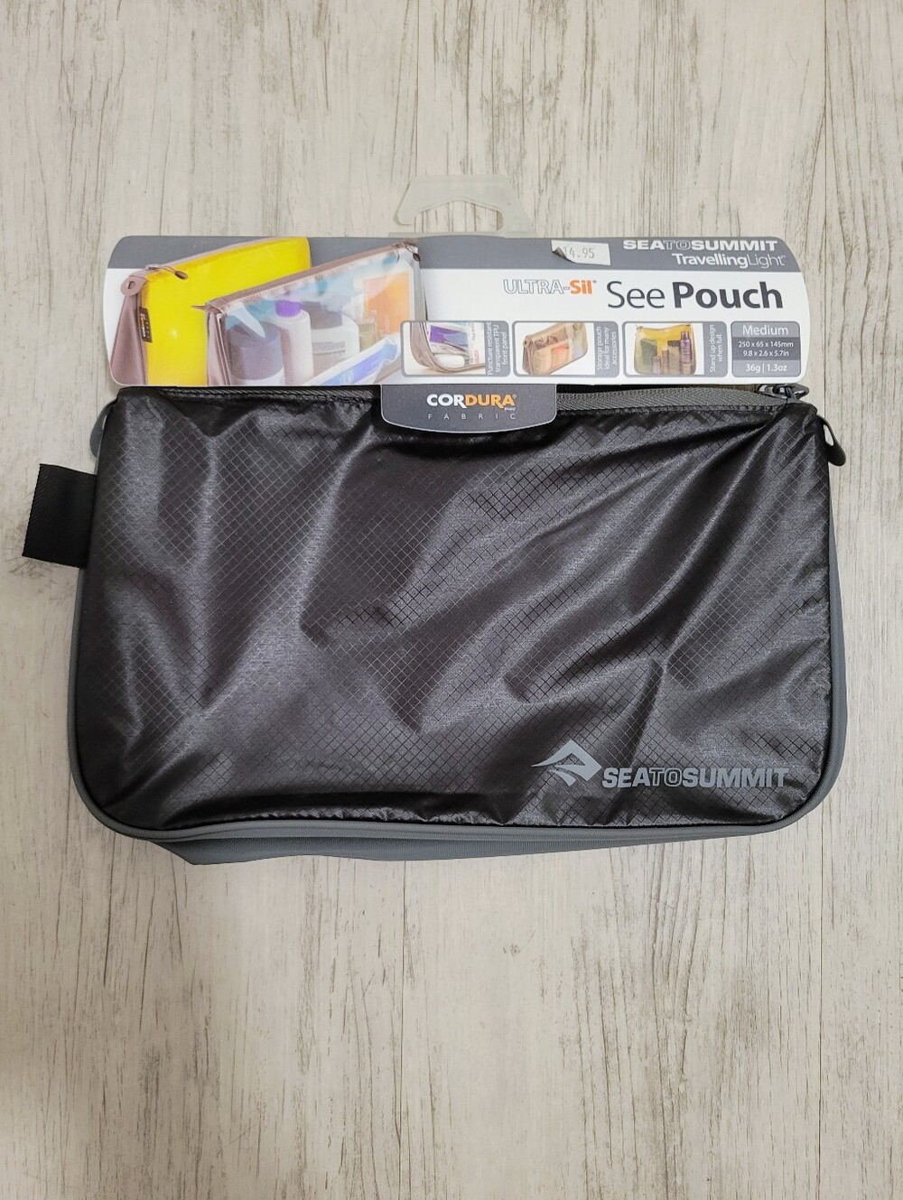 Sea to Summit Travelling Light See Pouch Medium Black/Grey Ultra-Sil - NEW